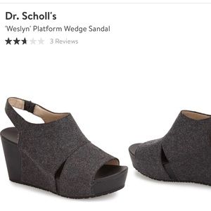 DR. SCHOLL’S Gray wool wedge shoe size 8